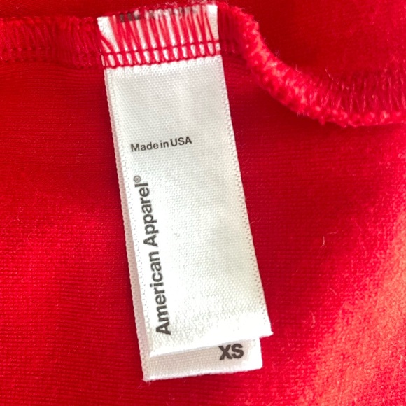 EUC American Apparel Women’s Red Bodycon Midi Cotton Tank Dress Size XS - Picture 8 of 10